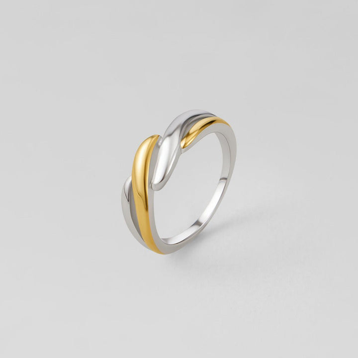 Anello a spirale bicolore Ella